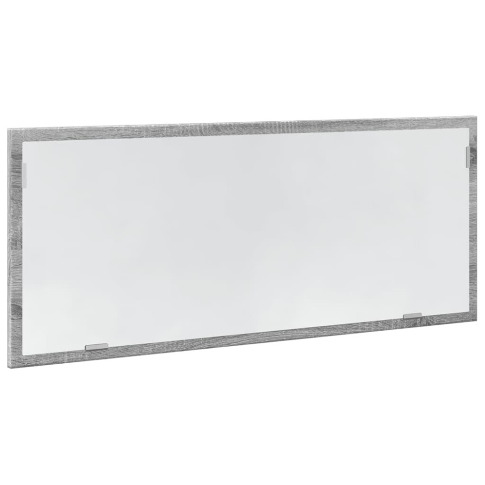 Produktbild för Badrumsspegel med LED grå sonoma 100x8,5x37 cm konstruerat trä