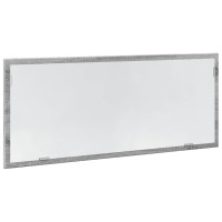 Produktbild för Badrumsspegel med LED grå sonoma 100x8,5x37 cm konstruerat trä