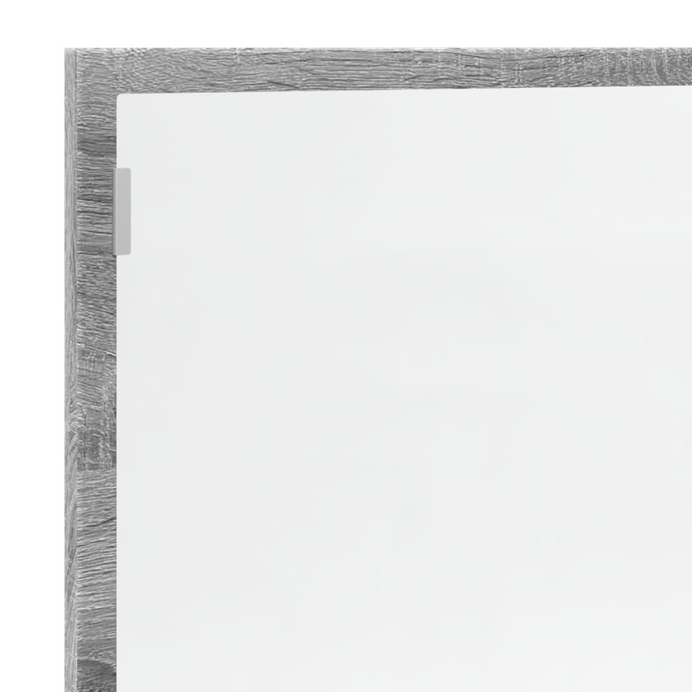 Produktbild för Badrumsspegel med LED grå sonoma 100x8,5x37 cm konstruerat trä
