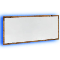 Produktbild för Badrumsspegel med LED åldrat trä 100x8,5x37 cm konstruerat trä