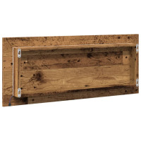 Produktbild för Badrumsspegel med LED åldrat trä 100x8,5x37 cm konstruerat trä