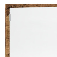 Produktbild för Badrumsspegel med LED åldrat trä 100x8,5x37 cm konstruerat trä