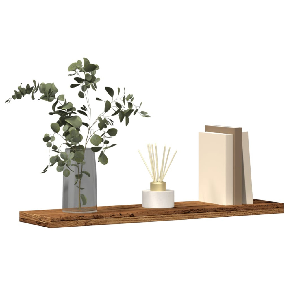 Produktbild för Vägghyllor 4 st åldrat trä 40x20x1,5 cm konstruerat trä