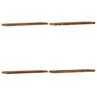 Produktbild för Vägghyllor 4 st åldrat trä 40x20x1,5 cm konstruerat trä