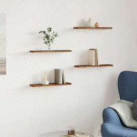 Produktbild för Vägghyllor 4 st åldrat trä 40x20x1,5 cm konstruerat trä