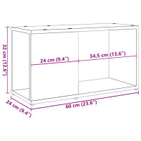 Produktbild för Tv-bänk artisan ek 60x24x32cm konstruerat trä
