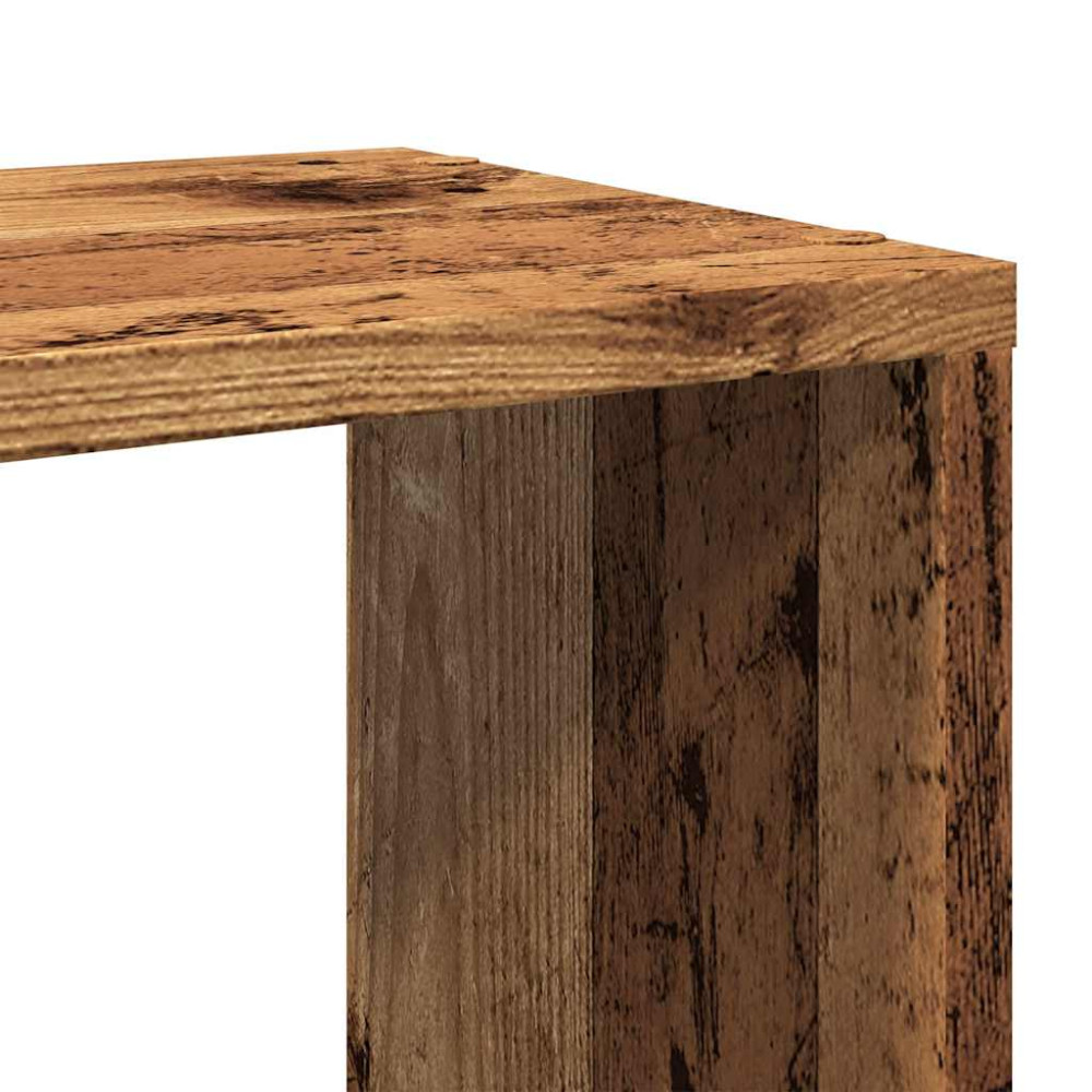 Produktbild för Bokskåp/rumsavdelare åldrat trä 60x24x186 cm