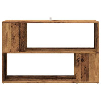 Produktbild för Bokhylla åldrat trä 100x24x63 cm konstruerat trä
