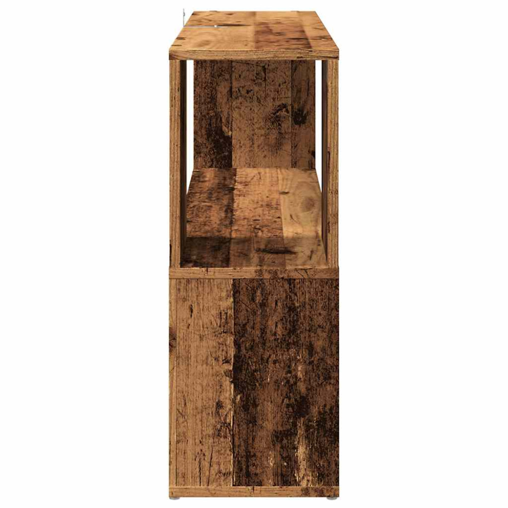 Produktbild för Bokhylla åldrat trä 100x24x63 cm konstruerat trä