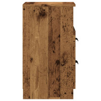 Produktbild för Sängbord 2 st åldrat trä 40x36x65 cm konstruerat trä