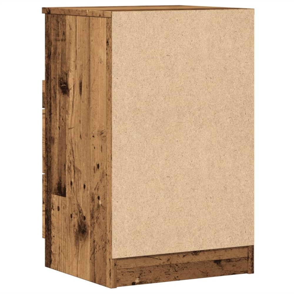 Produktbild för Sängbord 2 st åldrat trä 40x36x65 cm konstruerat trä