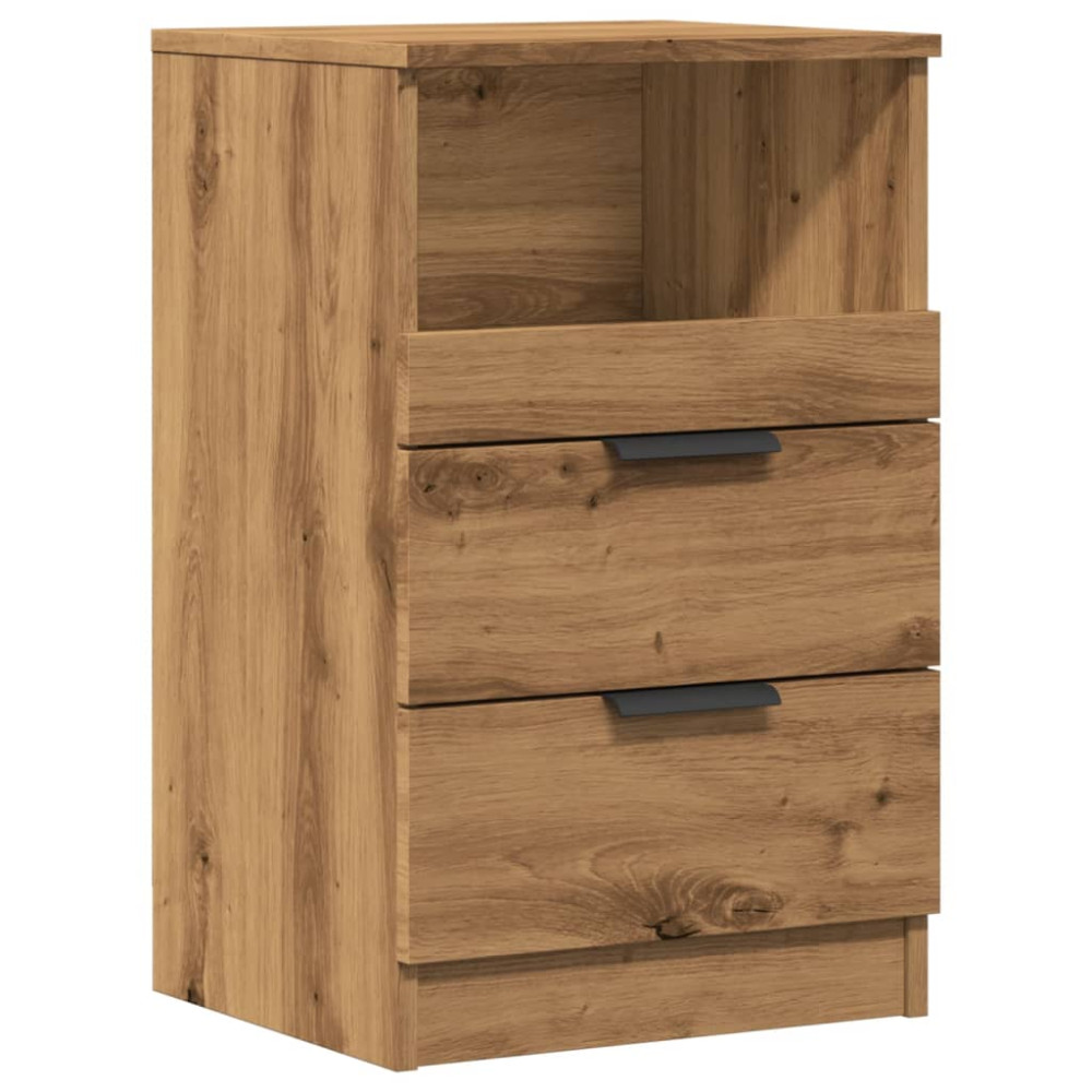 Produktbild för Sängbord artisan ek 40x36x65 cm konstruerat trä