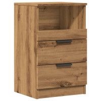 Produktbild för Sängbord artisan ek 40x36x65 cm konstruerat trä