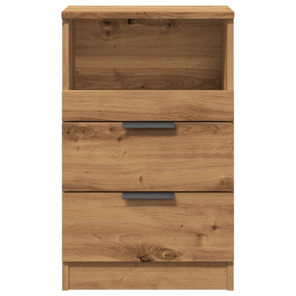 Produktbild för Sängbord artisan ek 40x36x65 cm konstruerat trä