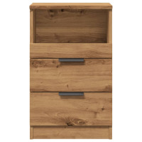 Produktbild för Sängbord artisan ek 40x36x65 cm konstruerat trä
