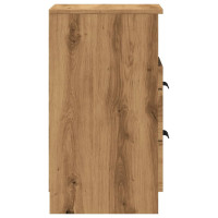 Produktbild för Sängbord artisan ek 40x36x65 cm konstruerat trä