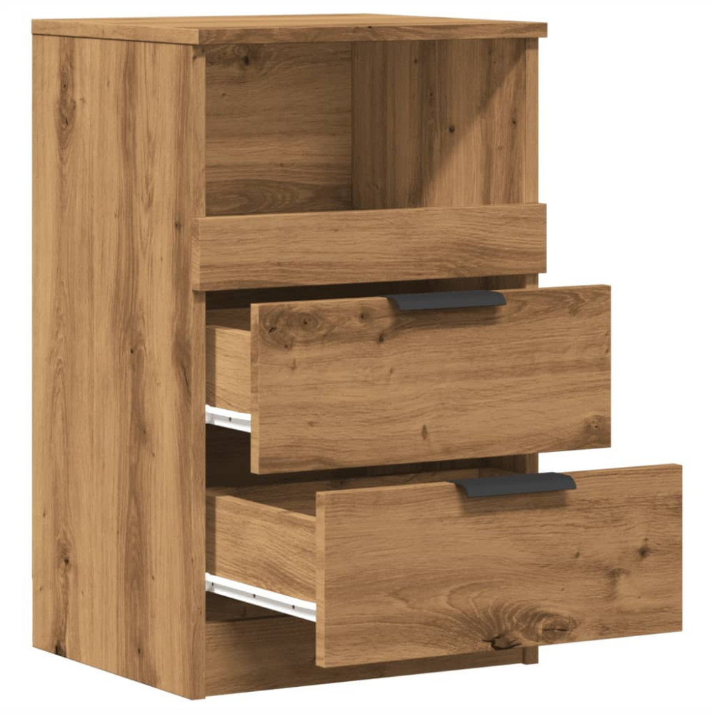 Produktbild för Sängbord artisan ek 40x36x65 cm konstruerat trä