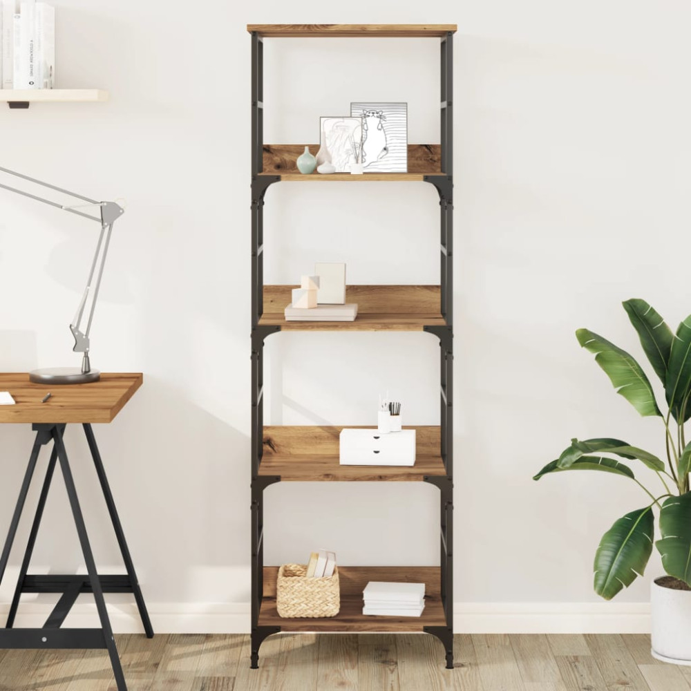 Produktbild för Bokhylla artisan ek 50x33x153 cm konstruerat trä