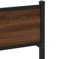 Produktbild för Sängram utan madrass brun ek 137x190 cm konstruerad trä
