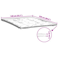 Produktbild för Madrasskydd vit 140x220 cm