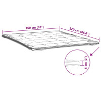 Produktbild för Madrasskydd vit 160x220 cm