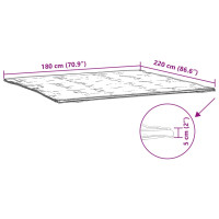 Produktbild för Madrasskydd vit 180x220 cm