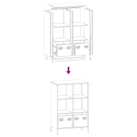 Produktbild för Högskåp rosa 68x39x103,5 cm stål
