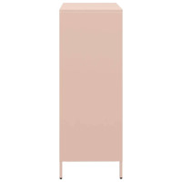 Produktbild för Högskåp rosa 68x39x103,5 cm stål