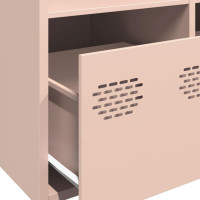 Produktbild för Högskåp rosa 68x39x103,5 cm stål
