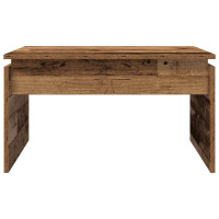 Produktbild för Soffbord åldrat trä 68x50x38 cm konstruerat trä