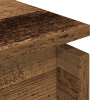 Produktbild för Soffbord åldrat trä 68x50x38 cm konstruerat trä