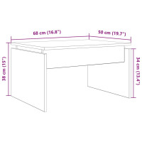 Produktbild för Soffbord åldrat trä 68x50x38 cm konstruerat trä