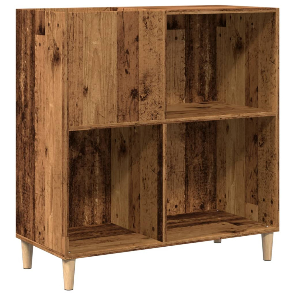 Produktbild för Stereobänk åldrat trä 84,5x38x89 cm konstruerat trä
