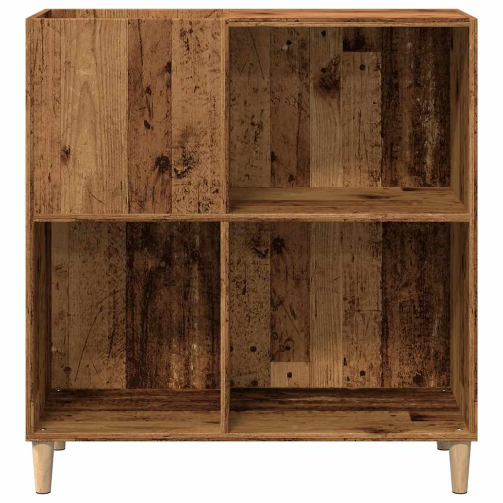 Produktbild för Stereobänk åldrat trä 84,5x38x89 cm konstruerat trä