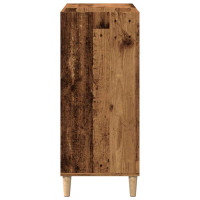Produktbild för Stereobänk åldrat trä 84,5x38x89 cm konstruerat trä