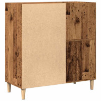 Produktbild för Stereobänk åldrat trä 84,5x38x89 cm konstruerat trä