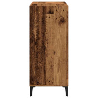 Produktbild för Stereobänk åldrat trä 84,5x38x89 cm konstruerat trä