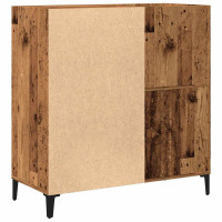 Produktbild för Stereobänk åldrat trä 84,5x38x89 cm konstruerat trä