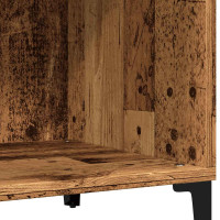 Produktbild för Stereobänk åldrat trä 84,5x38x89 cm konstruerat trä