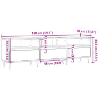 Produktbild för Tv-bänk åldrat trä 150x30x44,5 cm konstruerat trä