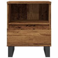 Produktbild för Sängbord 2 st åldrat trä 40x35x50 cm konstruerat trä