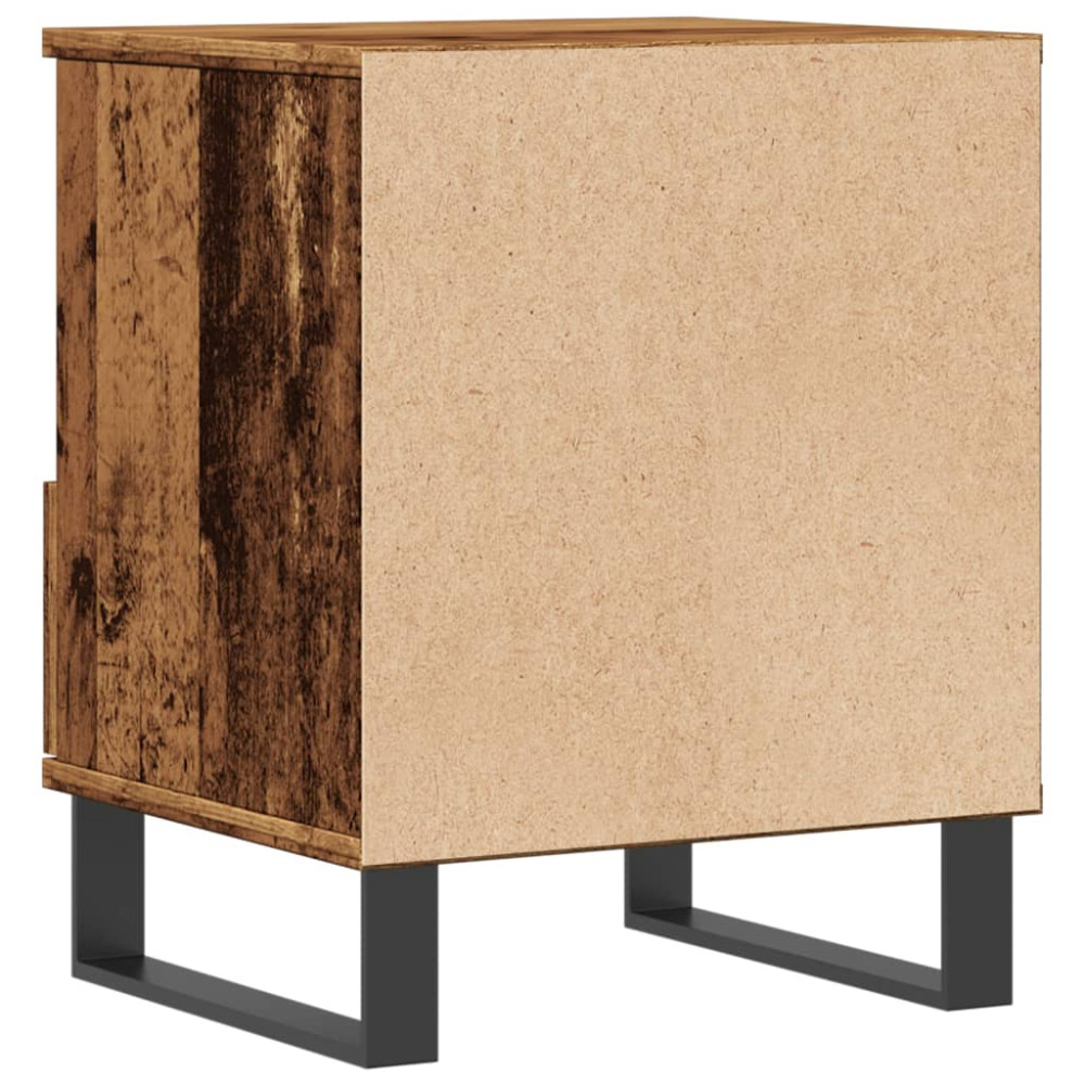 Produktbild för Sängbord 2 st åldrat trä 40x35x50 cm konstruerat trä