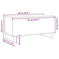 Produktbild för Soffbord åldrat trä 90x44,5x45 cm konstruerat trä