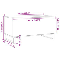 Produktbild för Soffbord artisan ek 90x44,5x45 cm konstruerat trä