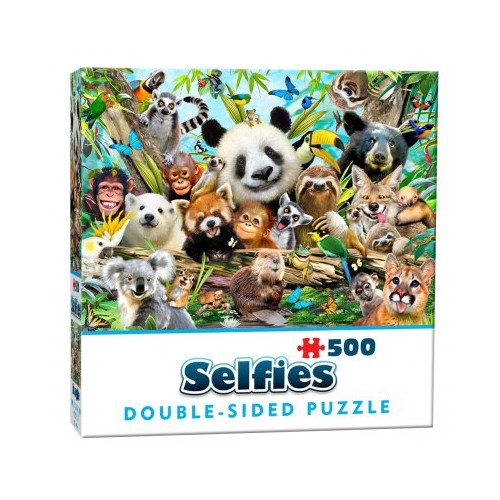 Cheatwell Games Selfie Jungle, Dubbelsidigt Pussel, 500 bitar