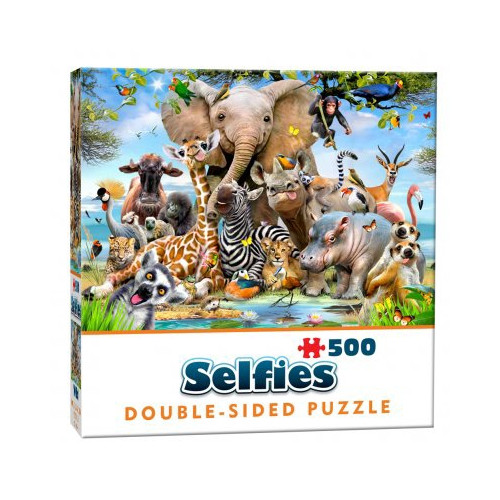 Cheatwell Games Selfie Wild,Dubbelsidigt Pussel, 500 bitar