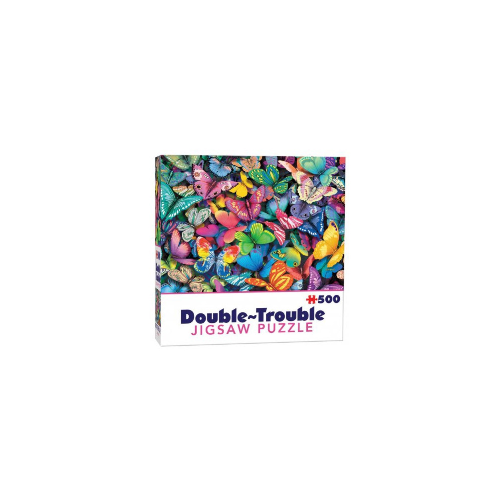 Produktbild för Double Trouble Butterflies, Dubbelsidigt Pussel, 500 bitar