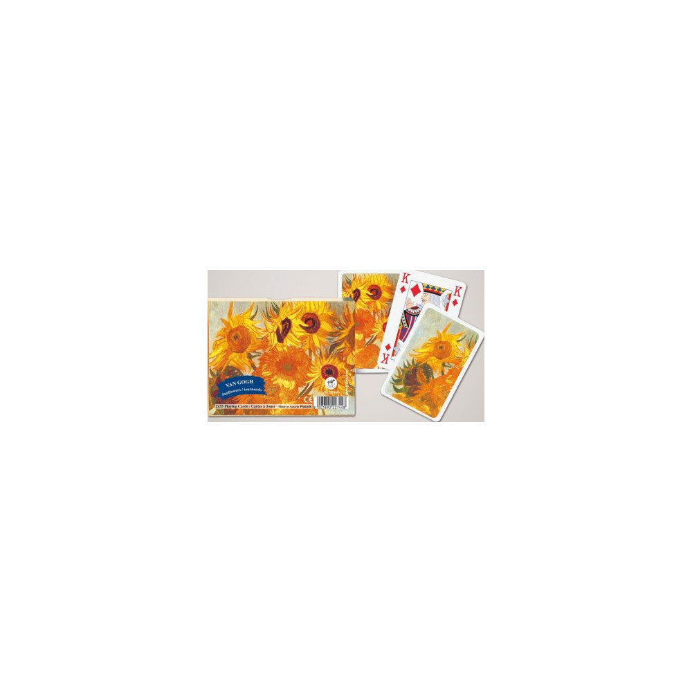 Produktbild för Spelkort DeLuxe Van Gogh Sunflowers Double Deck