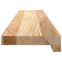 Produktbild för Fönsterbänkar 2 st obehandlad 100x15x2 cm massiv ek