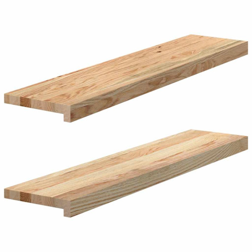 vidaXL Fönsterbänkar 2 st obehandlad 90x20x2 cm massiv ek